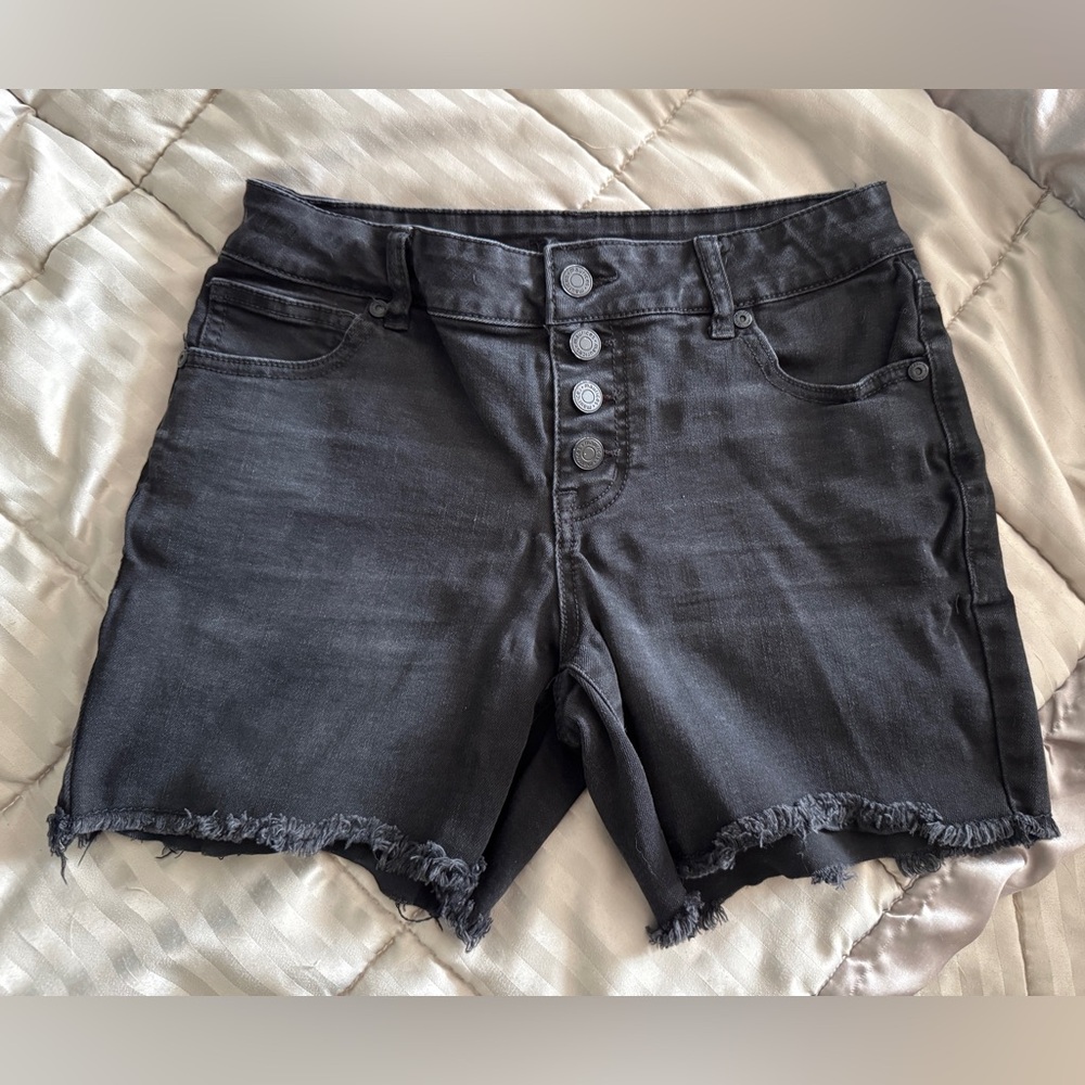 Maurices Black Denim Cutoff Shorts